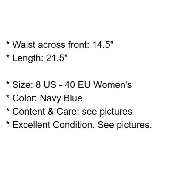 Laurel Escada Sweater Skirt Womens 8 US 40 EU Navy Blue Wool Knit Pleated Vtg - Picture 4 of 9